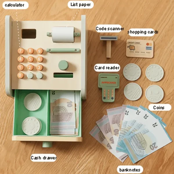 Boy Girl Playing Home Cash Register Set